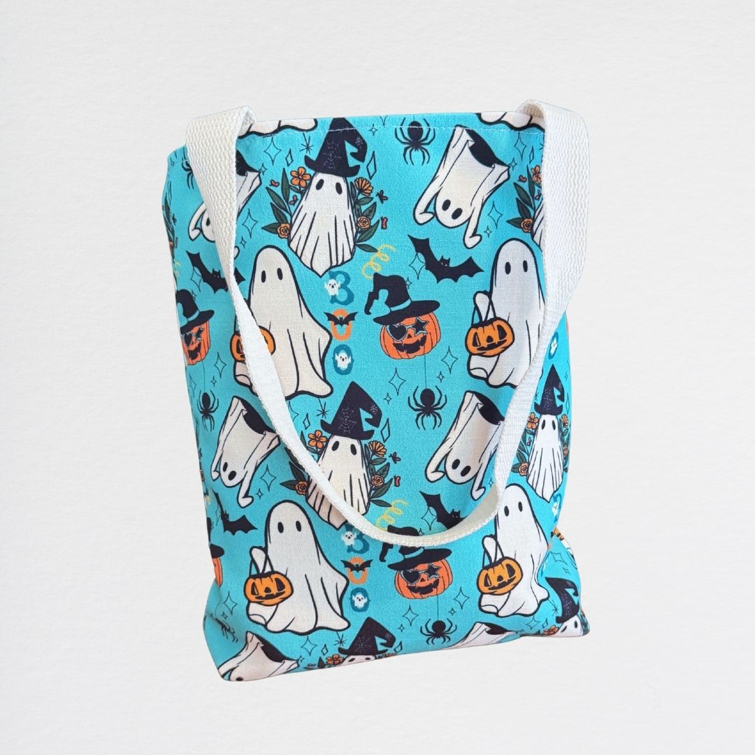 White ghost tote bag