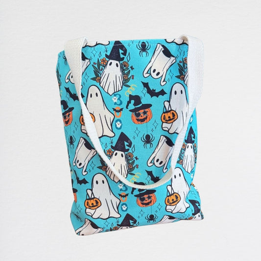 White ghost tote bag