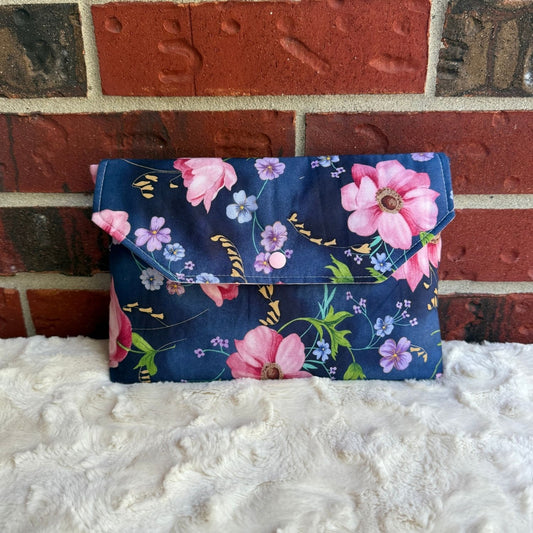 Blue Floral bible sleeve (Medium)