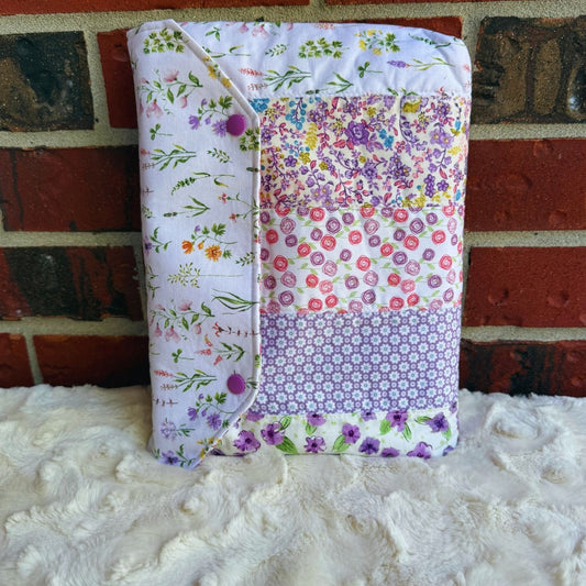 Purple patchwork bible sleeve (large)