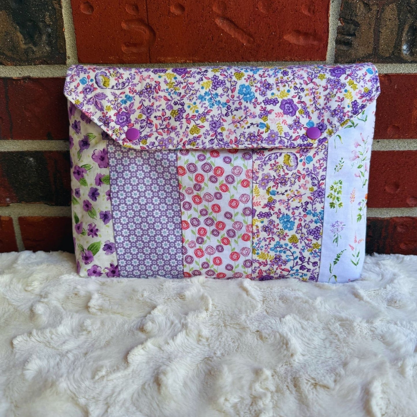 Purple patchwork II bible sleeve (large)